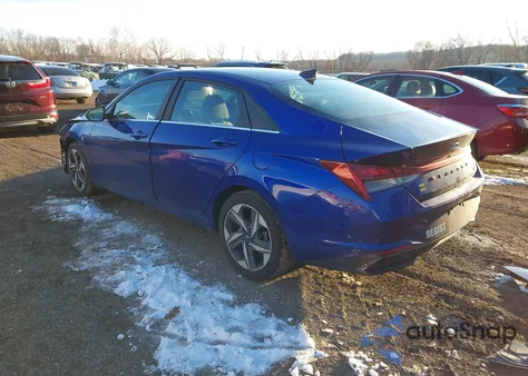2023 Hyundai Elantra Hybrid Limited z USA, uszkodzony, nr VIN KMHLN4AJ2PU040947
